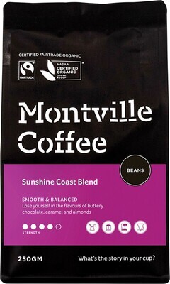 Montville Coffee - Coffee Beans 250g (Sunshine Coast Blend) Montville Coffee - Coffee Beans 250g (Sunshine Coast Blend)