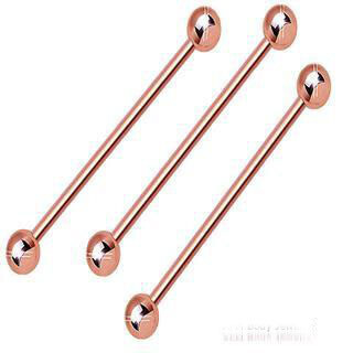 ​Rose Gold Industrial Barbell for ears
