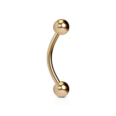 Curved Barbell Rose Gold Surgical Steel