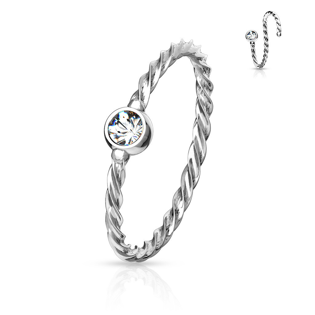 Twisted Hoop Nose Ring
