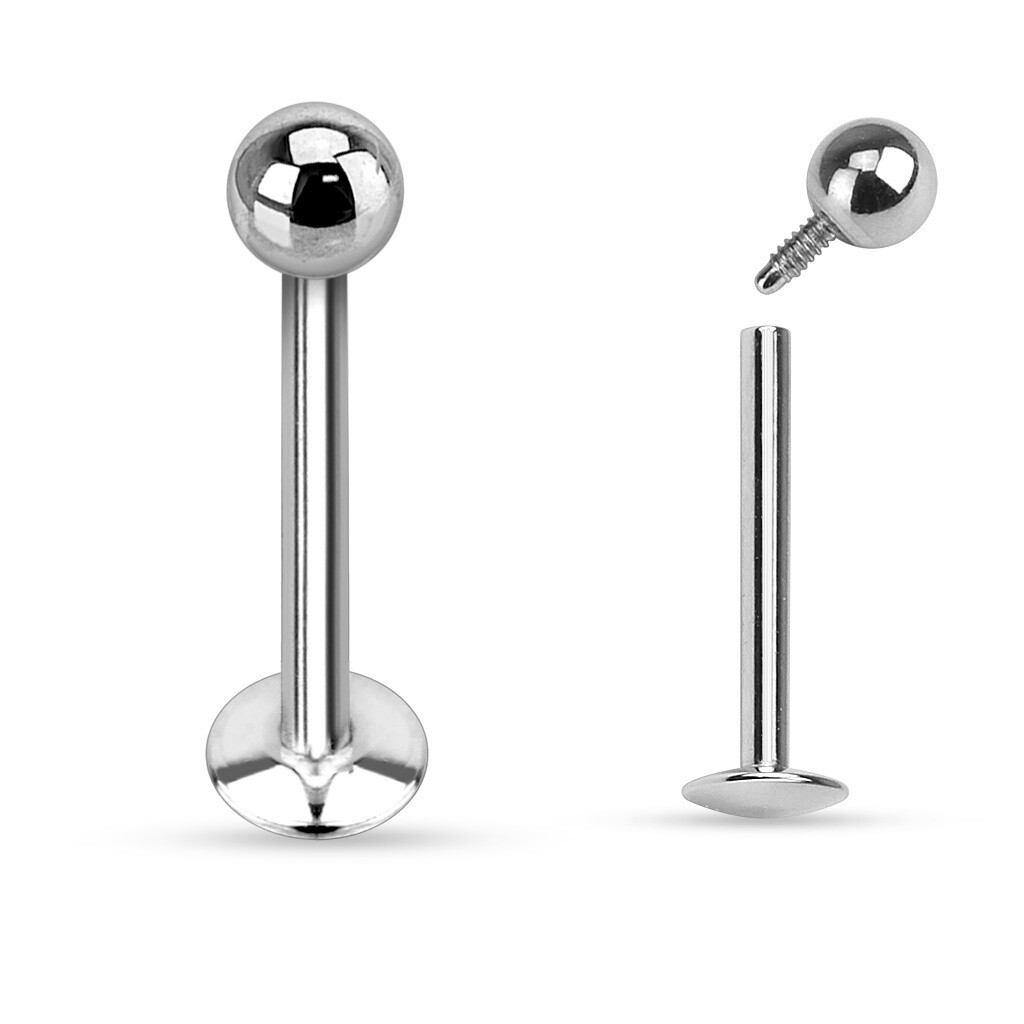 Surgical Steel Internally Threaded Labret Studs