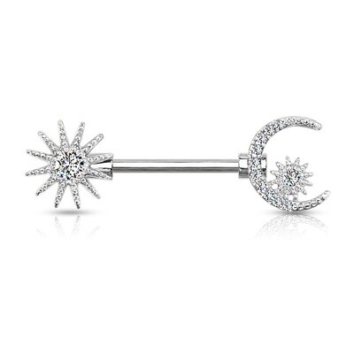Constellation Surgical Steel Barbell Nipple Ring
