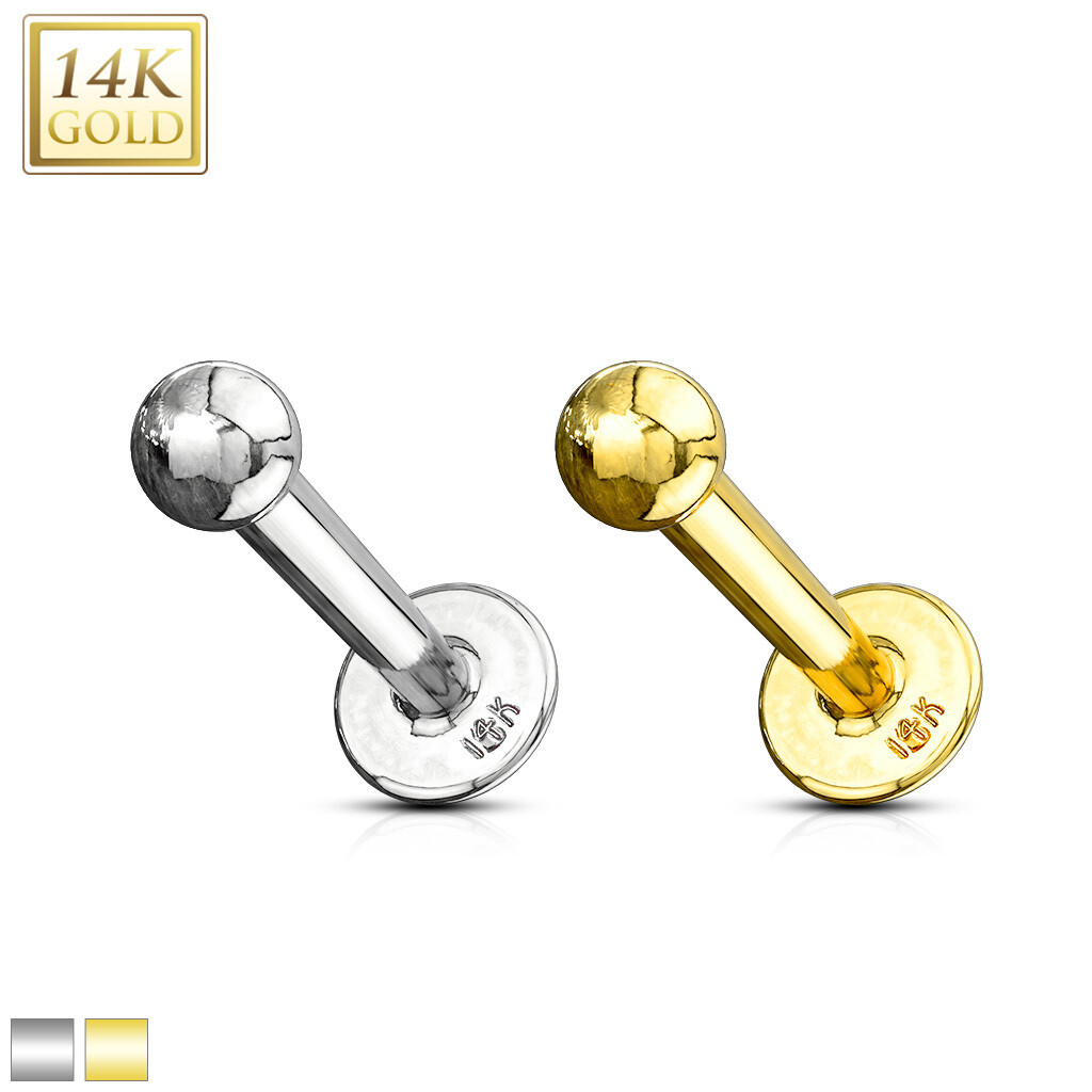 14K YELLOW Gold Labret/Monroe