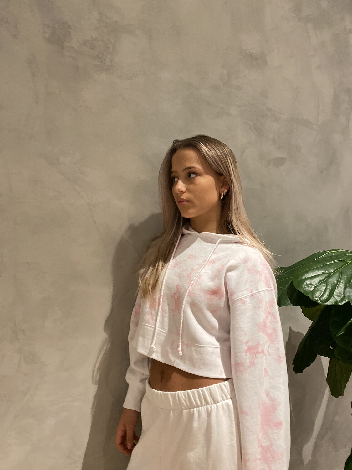 Rose Pink Tie Dye Hoodie