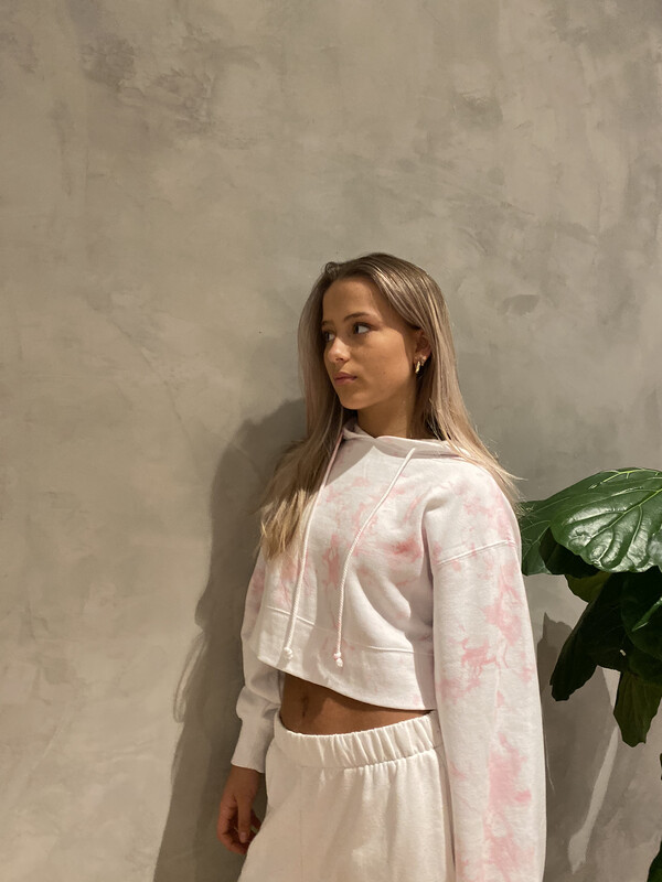 Rose Pink Tie Dye Hoodie