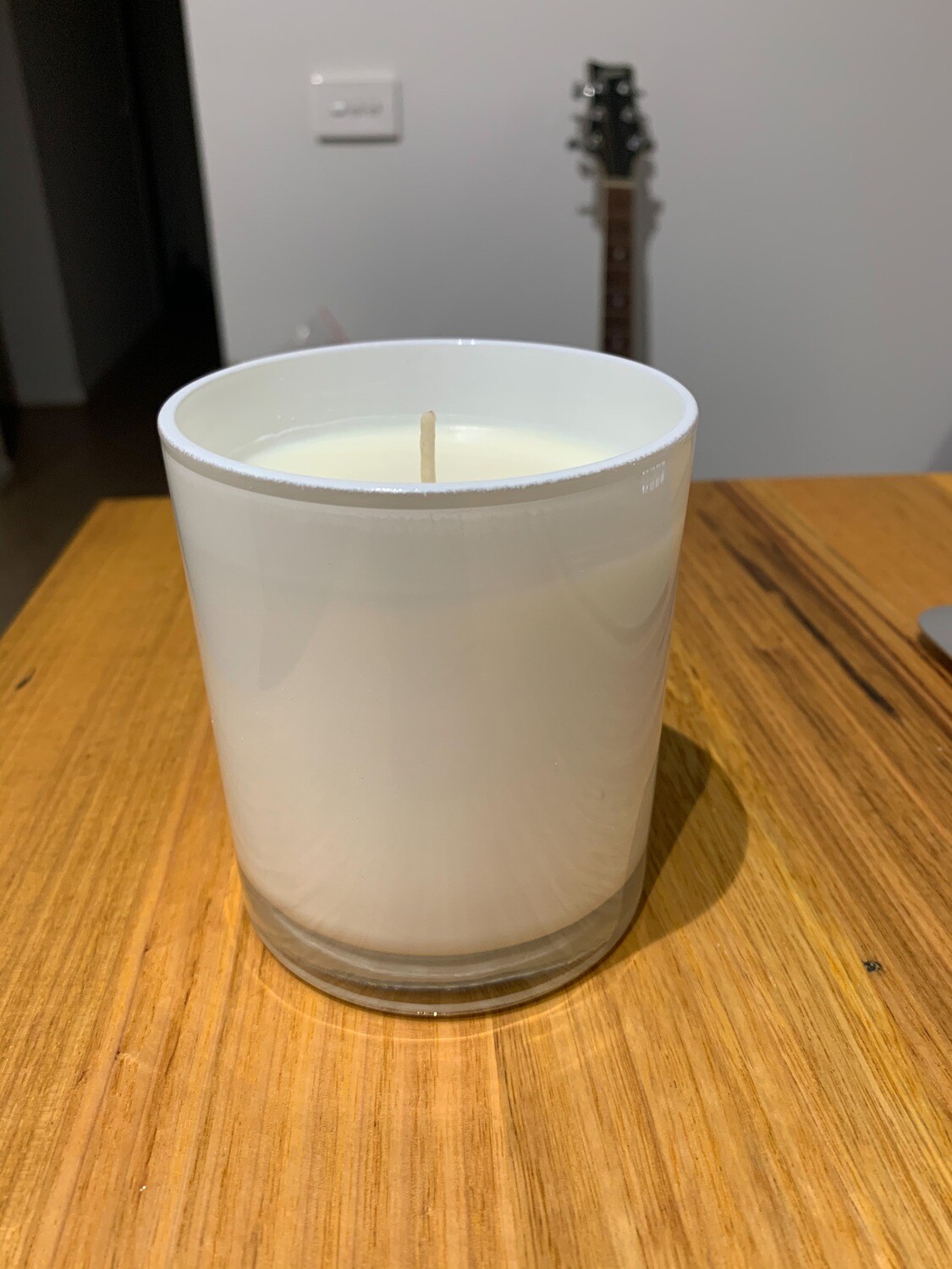Large Glass Tumbler – White - Hand Made Candle