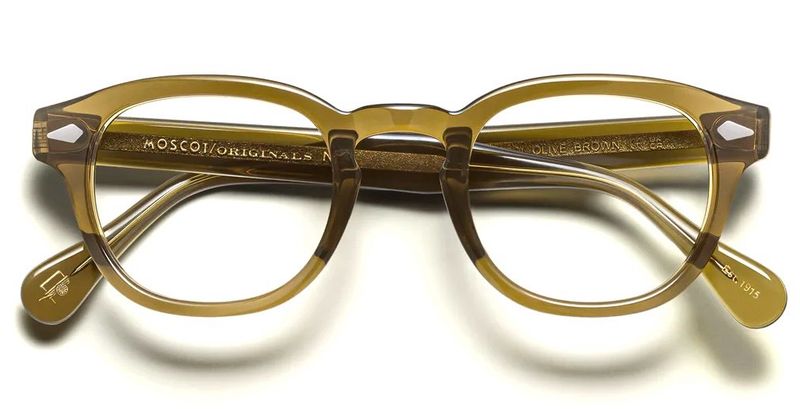 MOSCOT LEMTOSH OLIVE BROWN CLIP ON