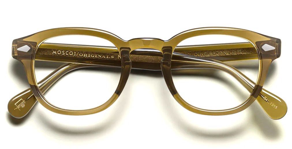 MOSCOT LEMTOSH OLIVE BROWN CLIP ON