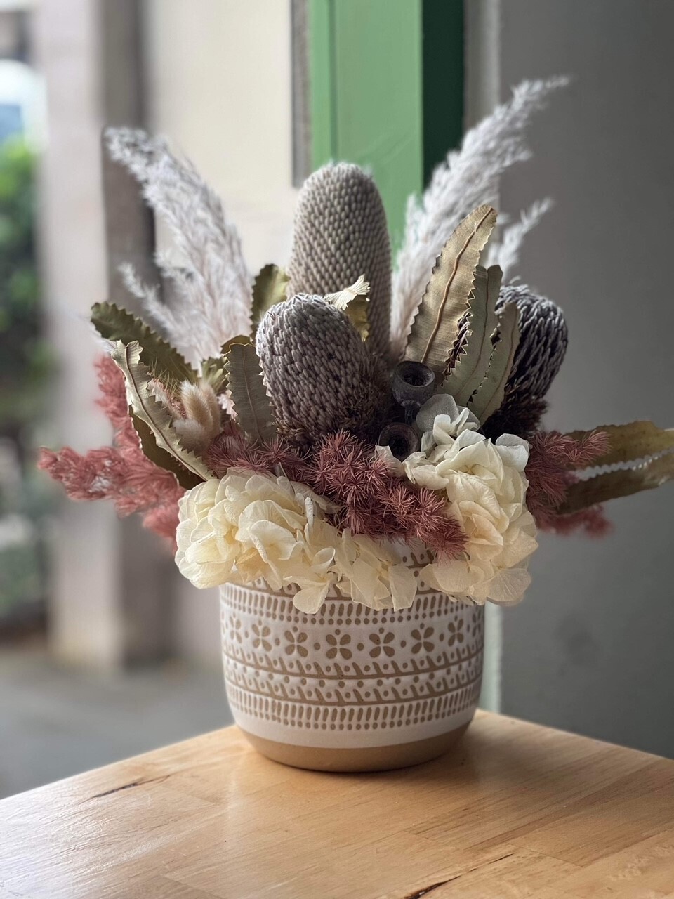 Dried Arrangement in a Ceramic Pot