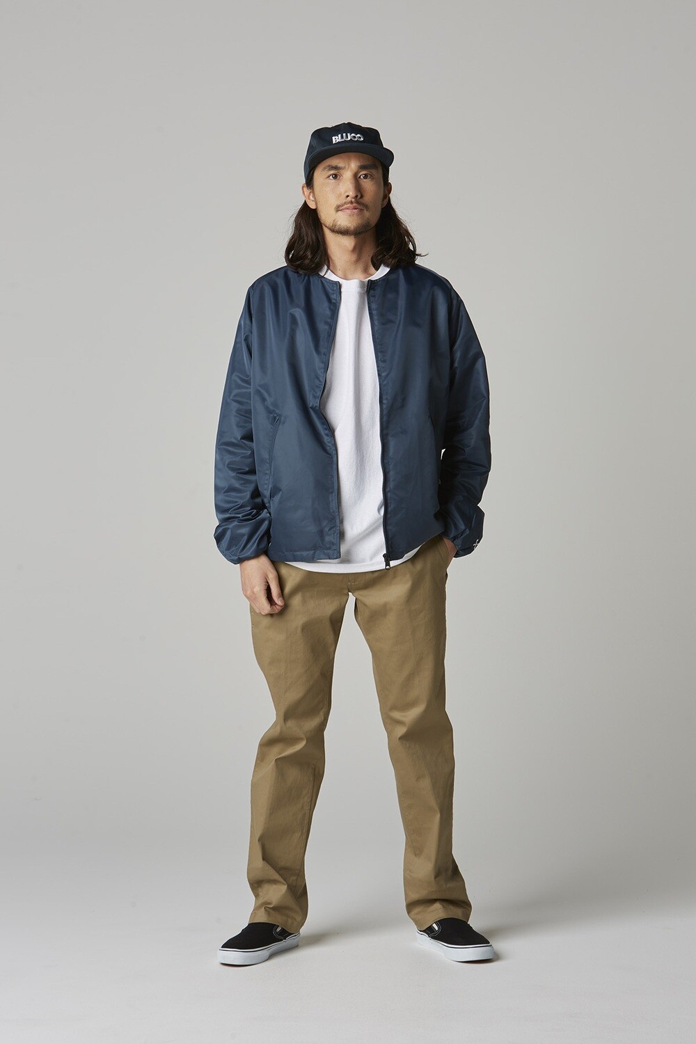 L メーカー再生品 Bluco クルーネックジャケット ナイロンジャケット ジャケット アウターl Www Marengoef Com