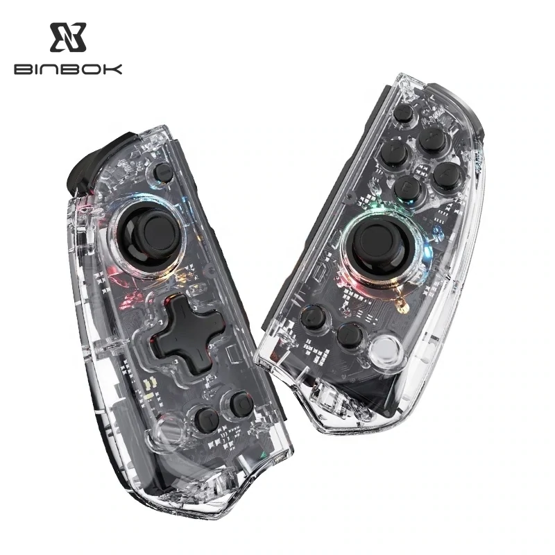 Crystal CLEAR SLIM LED JoyCons. BINBOK / DOYOKY