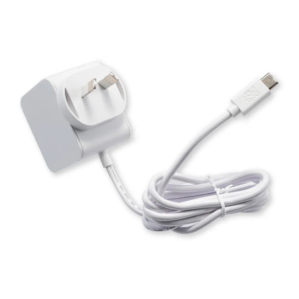 Official Raspberry Pi 5 27w USB-C Power Supply (WHT)