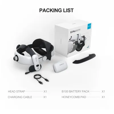 BOBOVR S3 PRO. Q3/3S Super, Magnetic, Fan, Swappable Battery Headset.