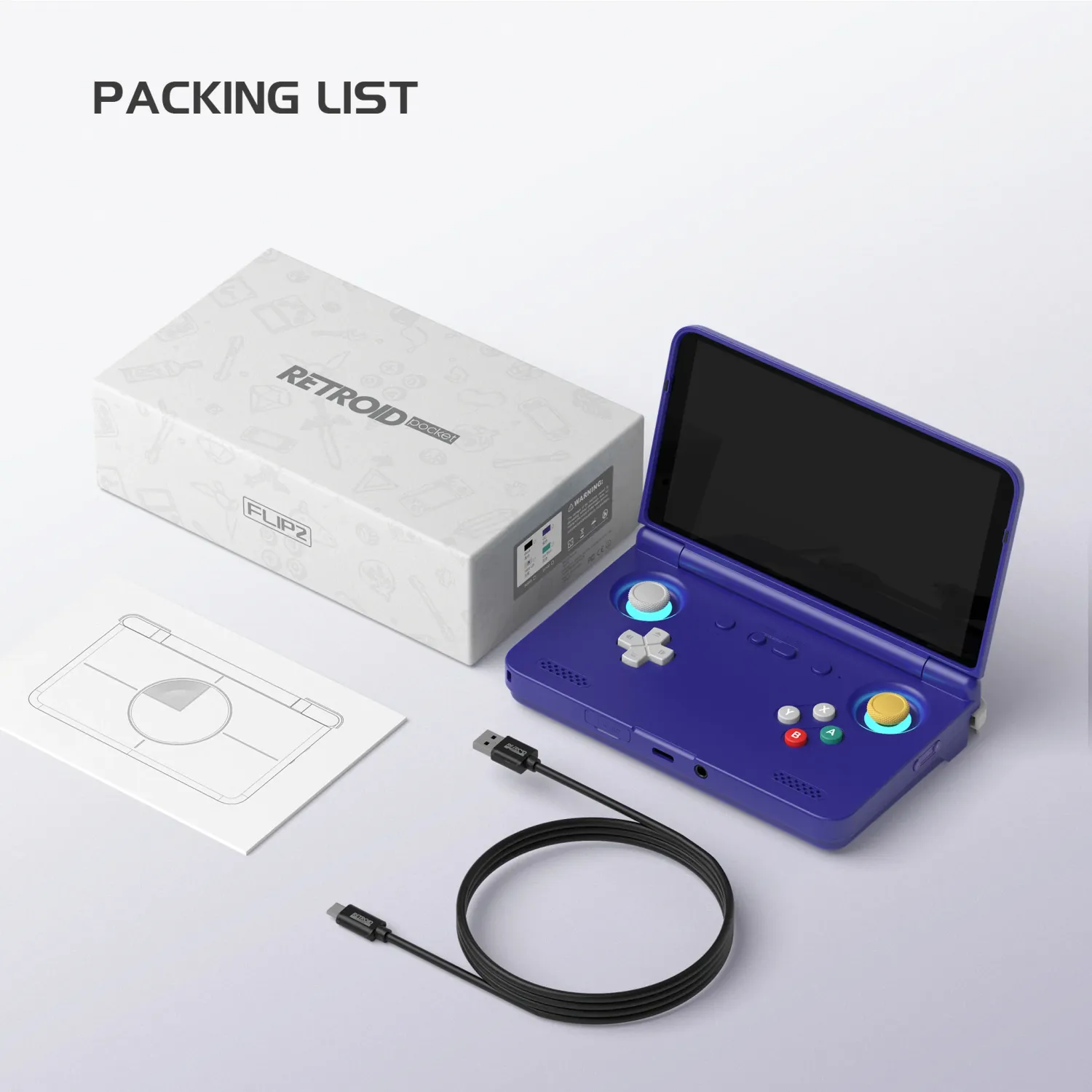 Retroid Pocket Flip 2 Handheld Console. (SD865)