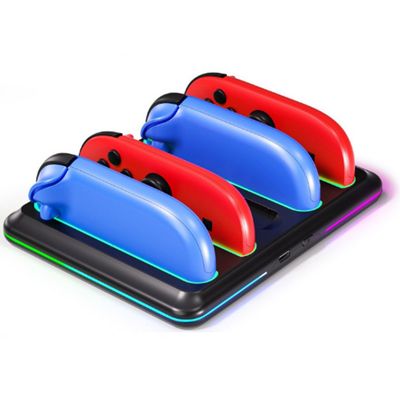For Nintendo Switch 2 - Controller Charging Dock Station Game Console Joy-Con Charger Stand with Game Card Slot, RGB Lights