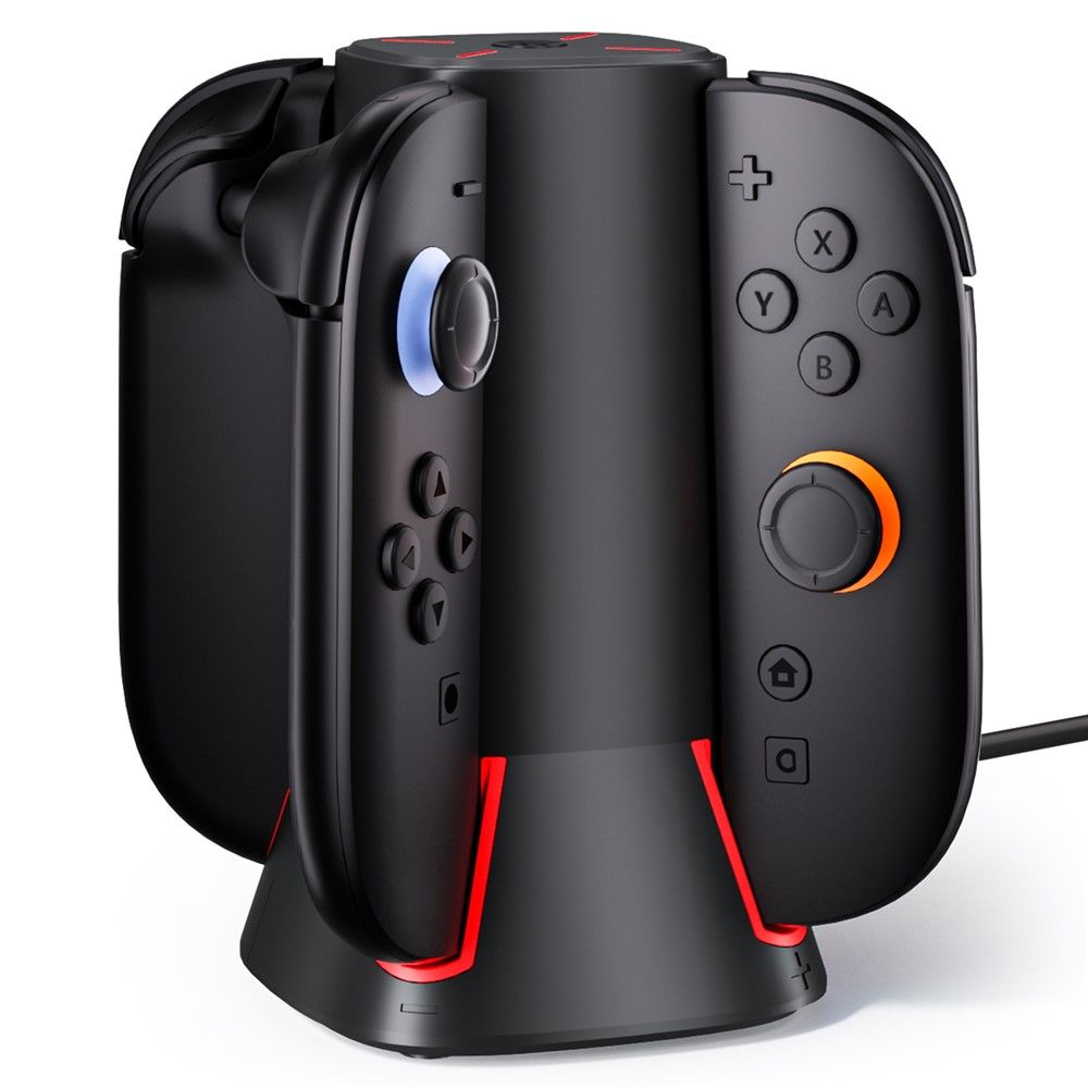 For Nintendo Switch 2 - Controller Charging Station Joy-Con Charger Dock Stand with RGB Lights