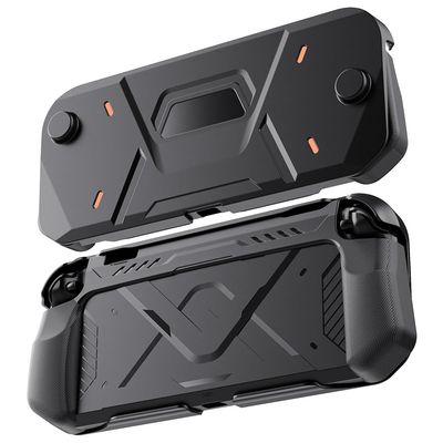 For Nintendo Switch 2 Full Body Protection Case PC + TPU Shockproof Cover with Silicone Cable Strap.