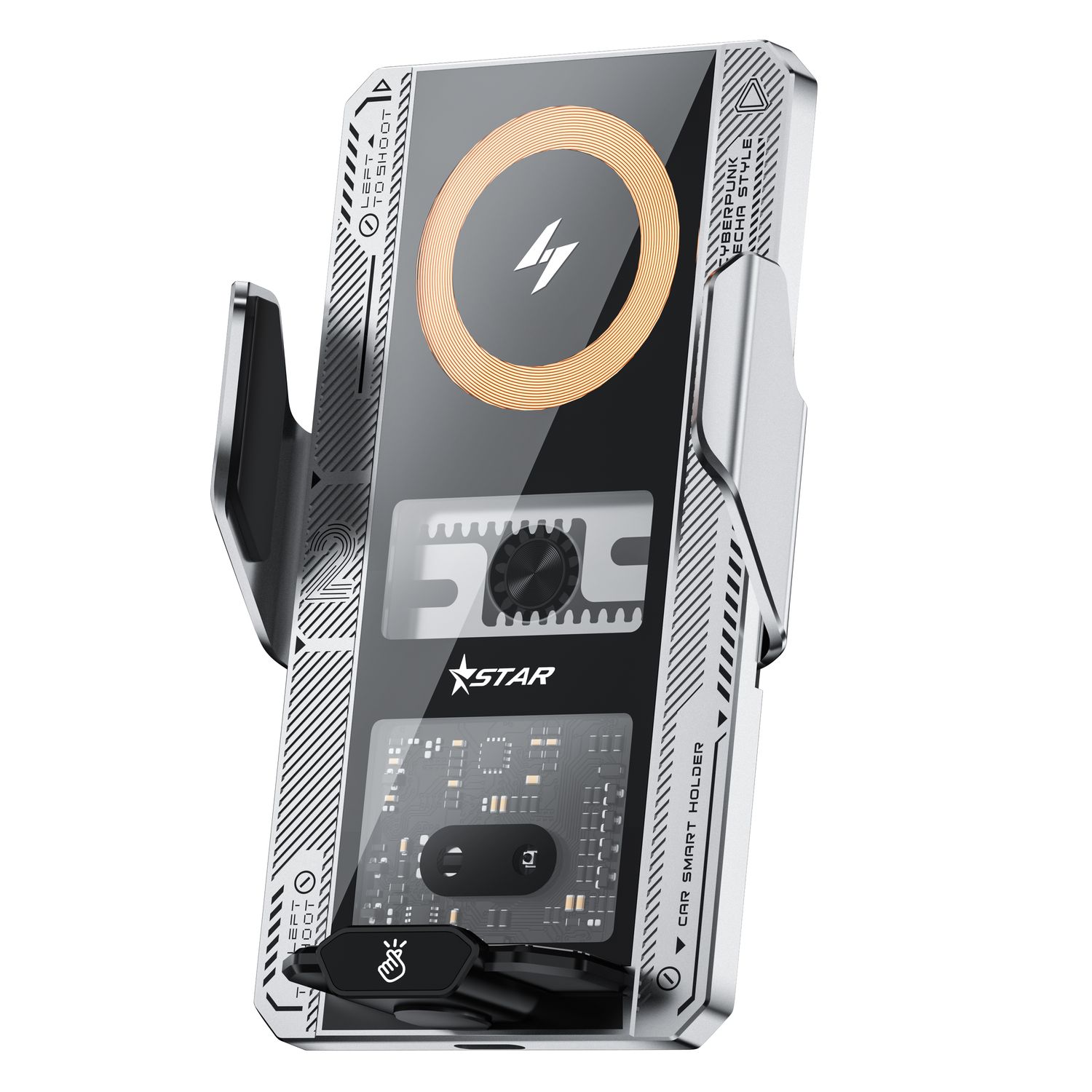 T9 Wireless Charging, Car Mobile Phone Mount. Auto Open/Close.