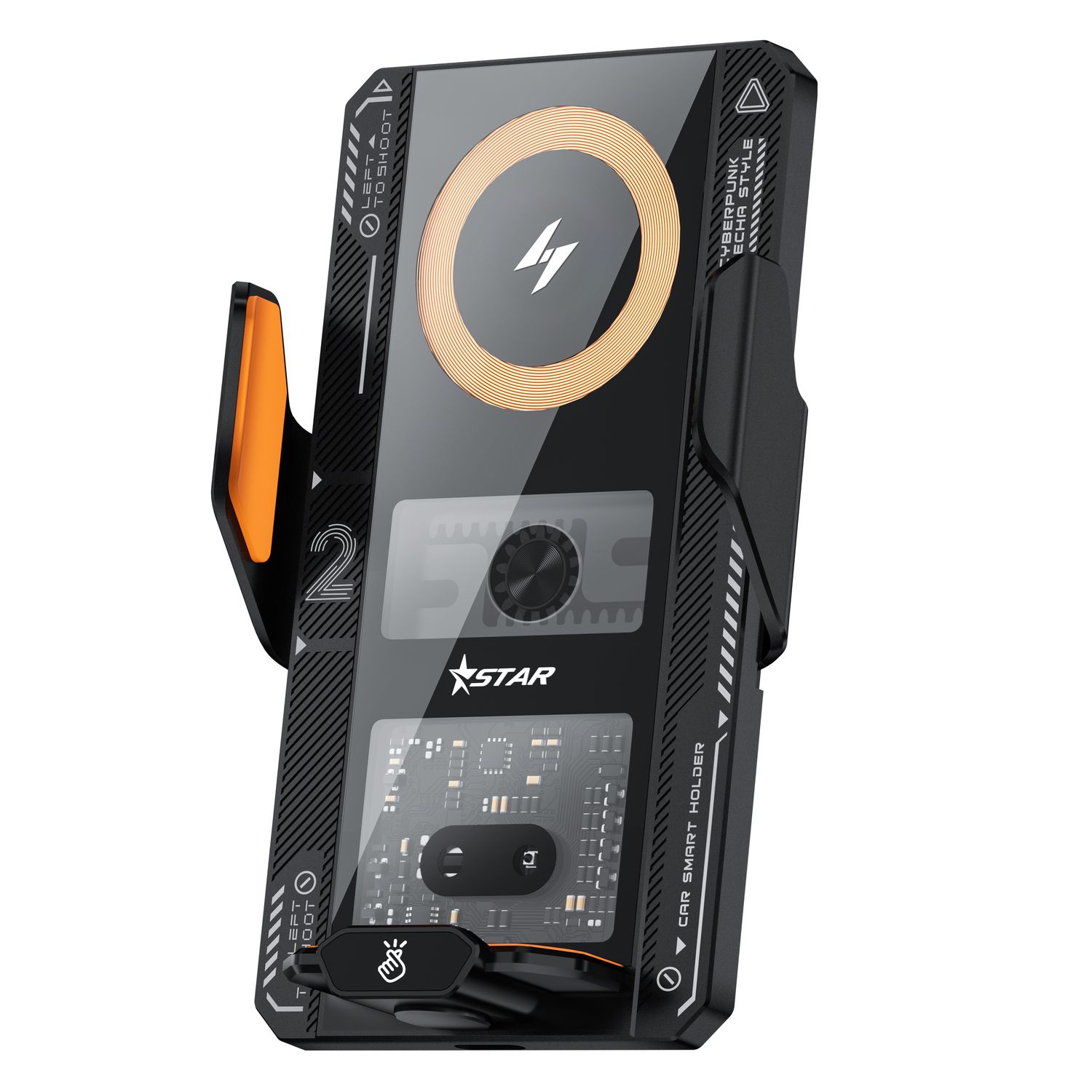 T9 Wireless Charging, Car Mobile Phone Mount. Auto Open/Close.