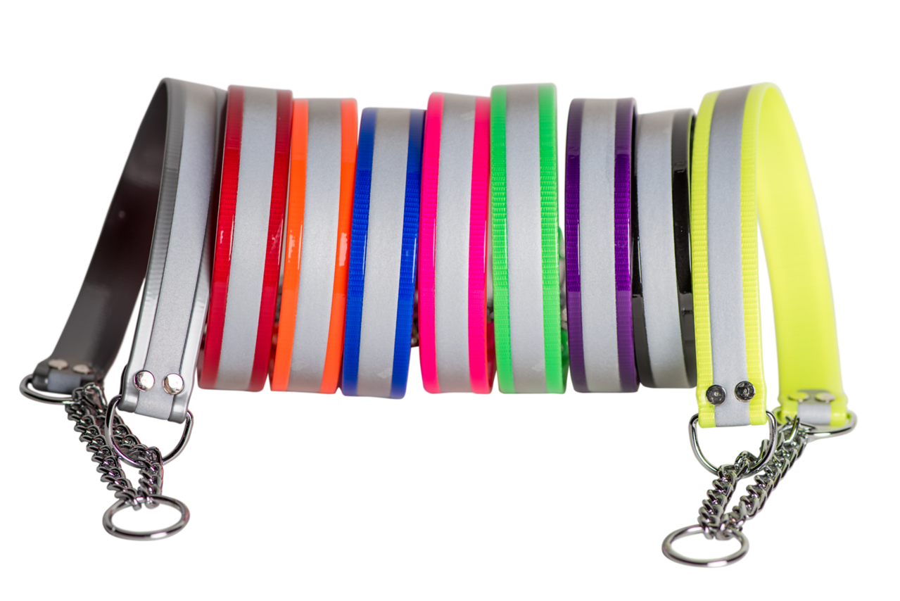 Reflective Martingale Collars for Medium to Large Sized Dogs