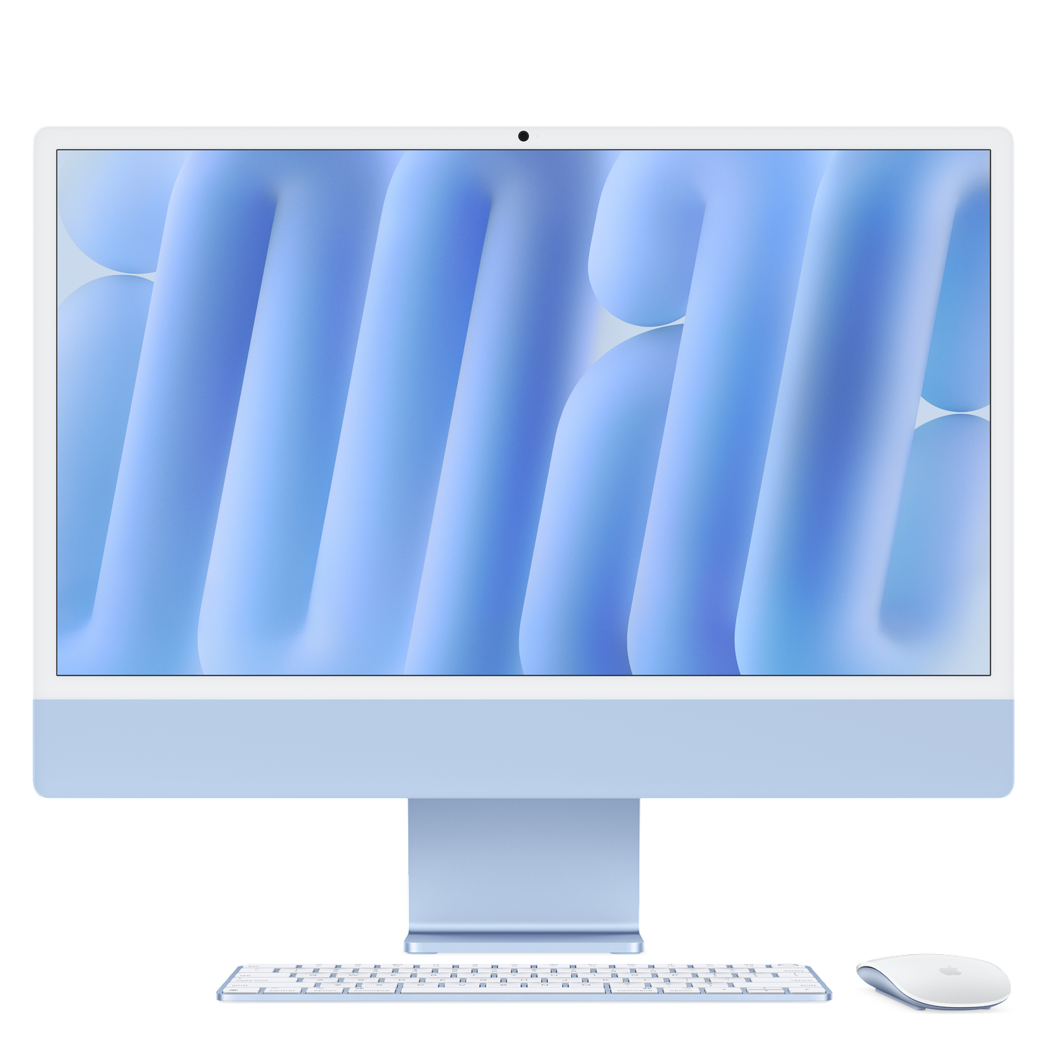 iMac 24-inch M4 with 16GB RAM, 256GB SSD, ETH and 4xTB4 ports, Colour: Blue