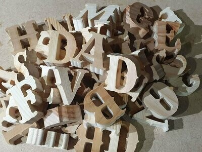 Chunky Wooden Letters/Numbers