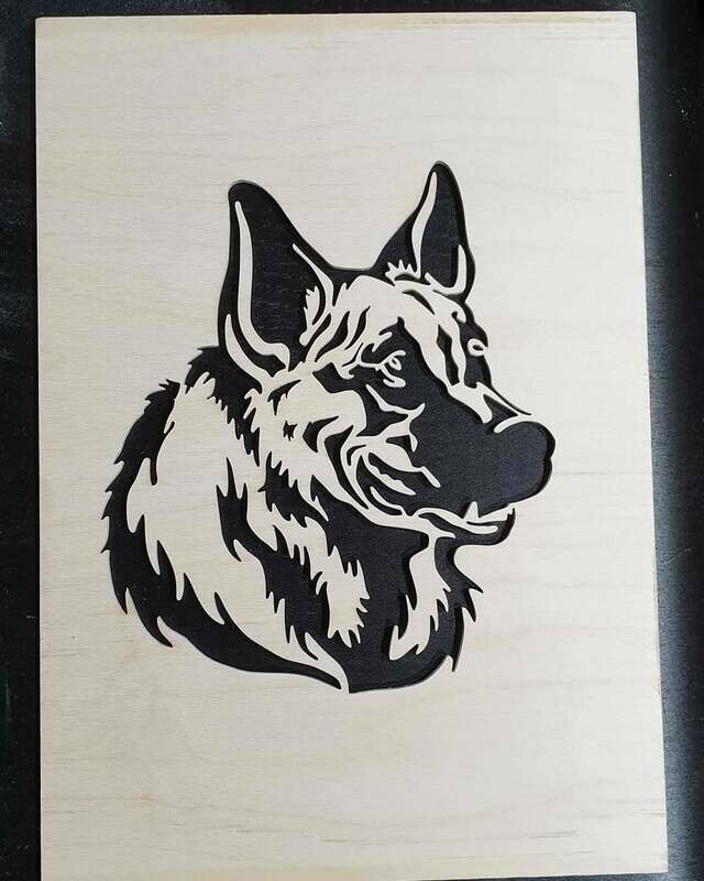Alsatian Fretwork Picture