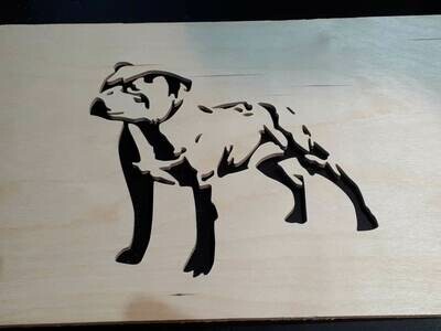 Fretwork Pictures of a Staffie