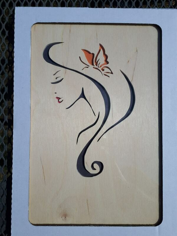 Stylized Lady with Butterfly