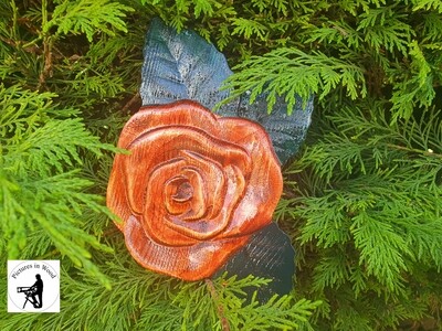 Carved Wooden Rose