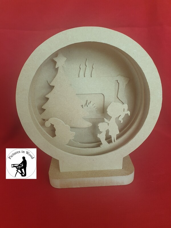 Christmas Fireside Scene Diorama