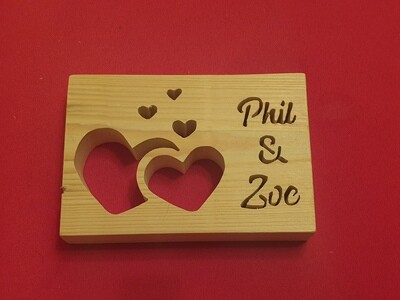 Personalised Heart Plaque