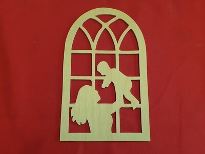 Mother and Baby Silhouette - Arched window