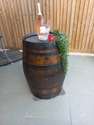 Oak Wine Barrel - oiled and painted