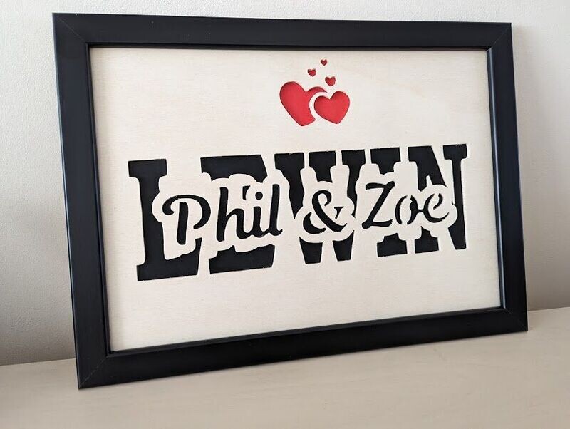 Personalised Layered Named Plaque