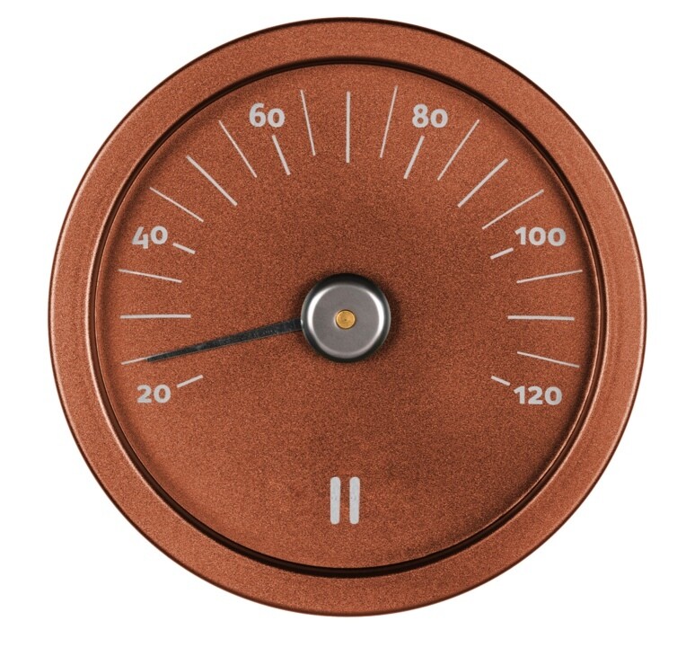 Sauna-Thermometer von Rento aus eloxiertem Aluminium, kupferfarben