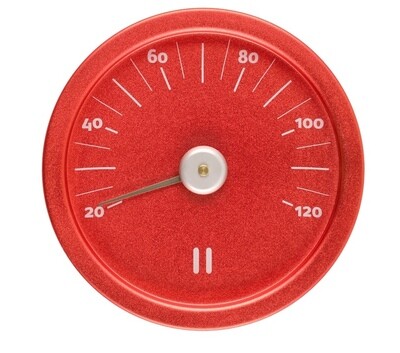 Sauna-Thermometer von Rento aus eloxiertem Aluminium, rot