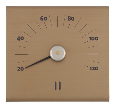 Sauna-Thermometer von Rento aus eloxiertem Aluminium, Champagner