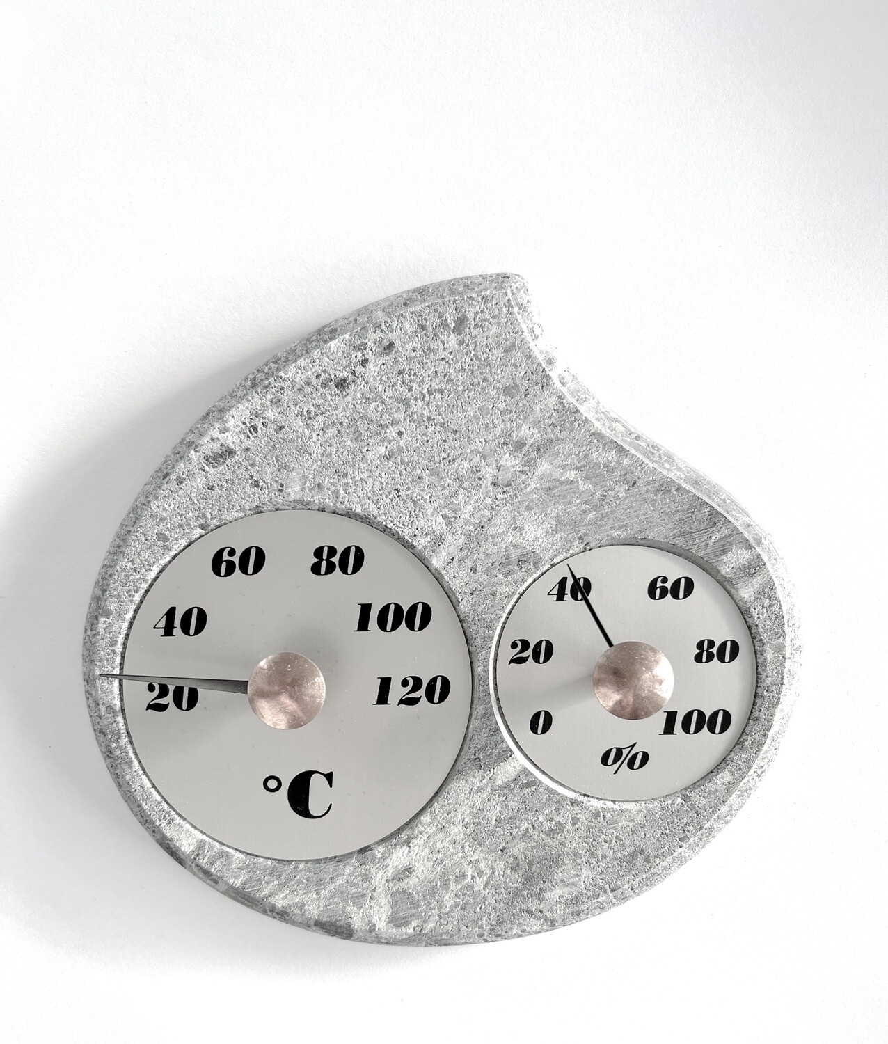 Klimamesser aus Speckstein - Thermometer + Hygrometer