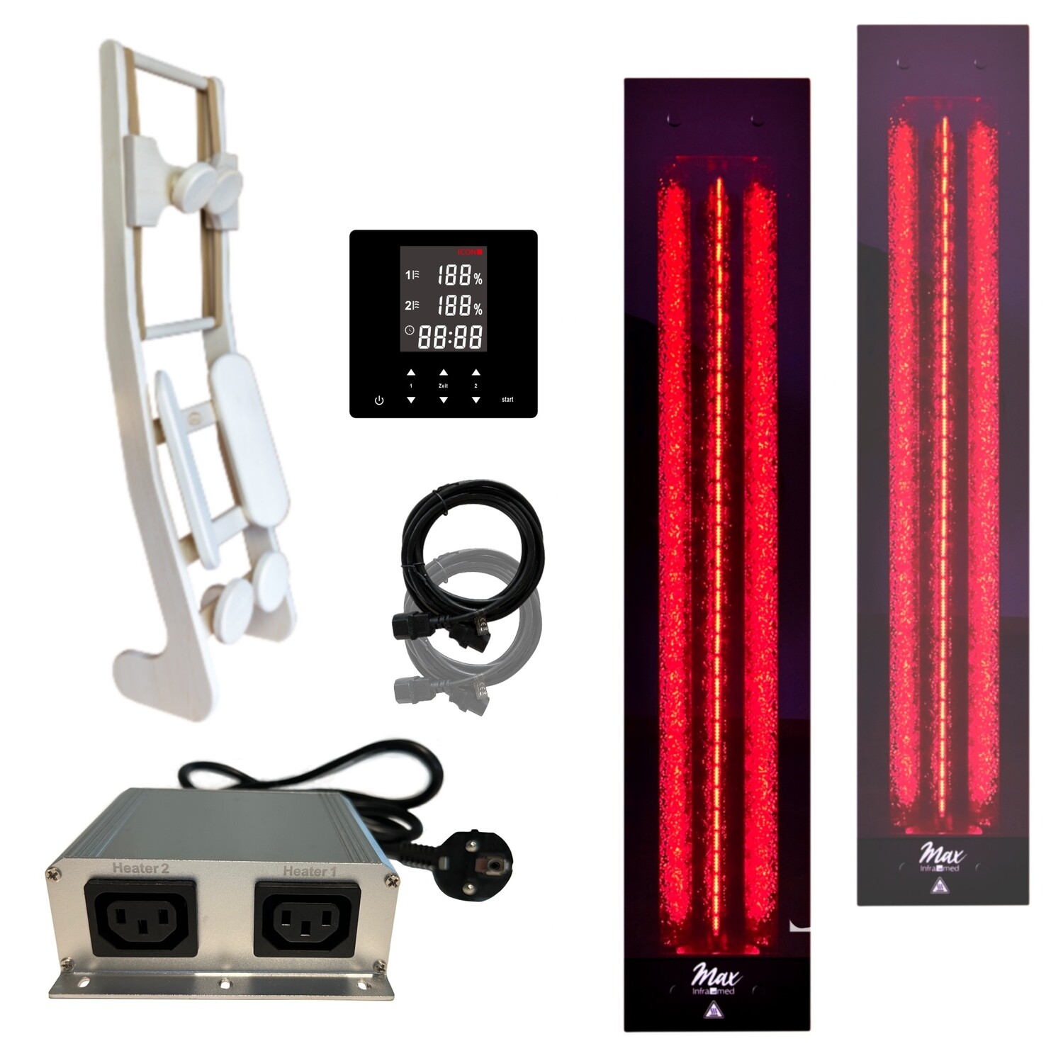 SET 1x InfraROTmed MAX© 500W + 1x InfraROTmed MAX© 750W icon 2 TOUCH+ 1x Rückenlehne HaLu