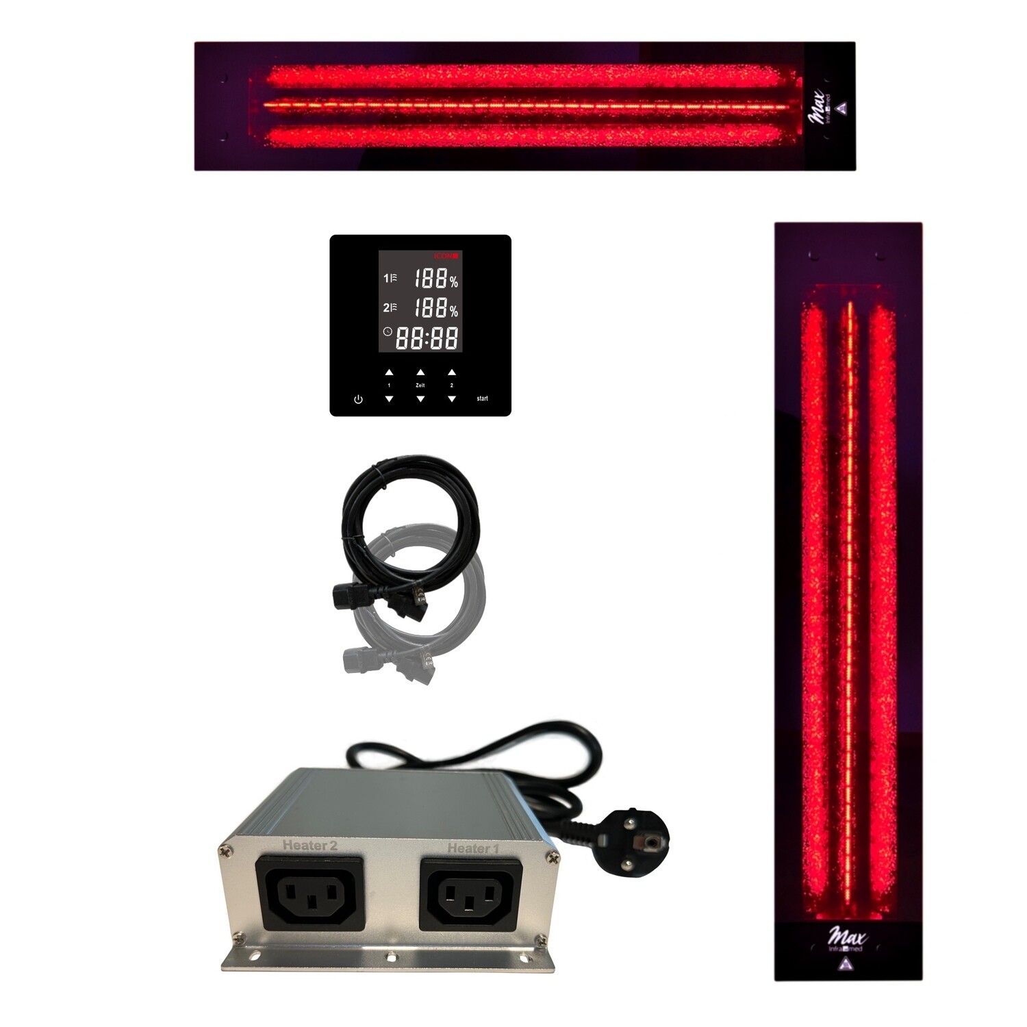 SET 1x InfraROTmed MAX© 500W + 1x InfraROTmed MAX© 1300W + icon 2 TOUCH
