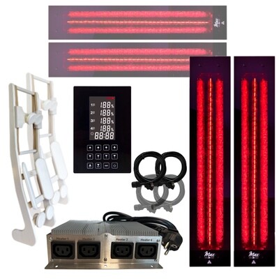 2x InfraROTmed MAX© 500W  + 2x InfraROTmed 1300W + icon 4 TOUCH + 2x Lehne HaLu