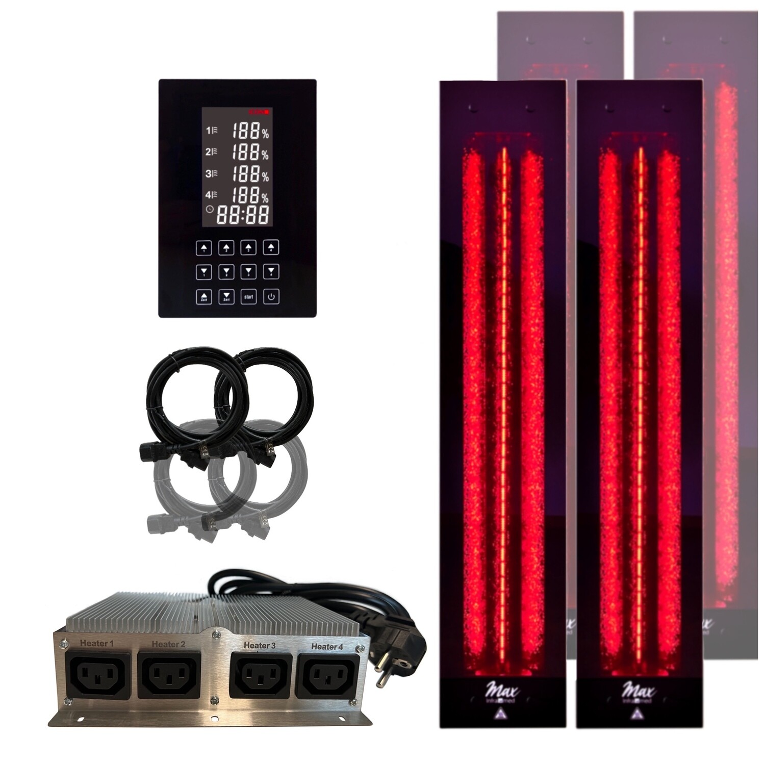2x InfraROTmed MAX© 500W + 2x InfraROTmed MAX© 750W + icon 4 TOUCH