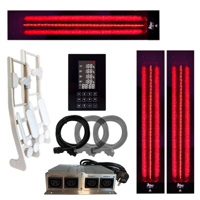 2x InfraROTmed MAX© 500W  + 1x InfraROTmed 1300W + icon 4 TOUCH + 2x Lehne HaLu