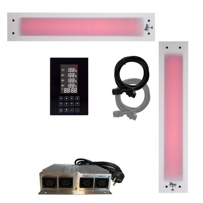 SET 1x Rückenstrahler InfraROTmed MAX© ICE 500W  + 1x Deckenstrahler InfraROTmed 1300W + icon 4 TOUCH