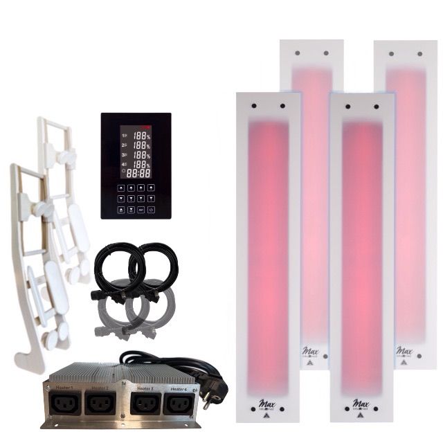 2x InfraROTmed MAX© ICE 500W + 2x InfraROTmed MAX© ICE 750W + icon 4 TOUCH + 2x Lehne HaLu