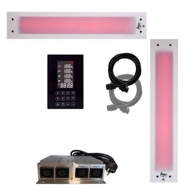 SET 1x Rückenstrahler InfraROTmed MAX© ICE 500W  + 1x Deckenstrahler InfraROTmed 1300W + icon 4 TOUCH