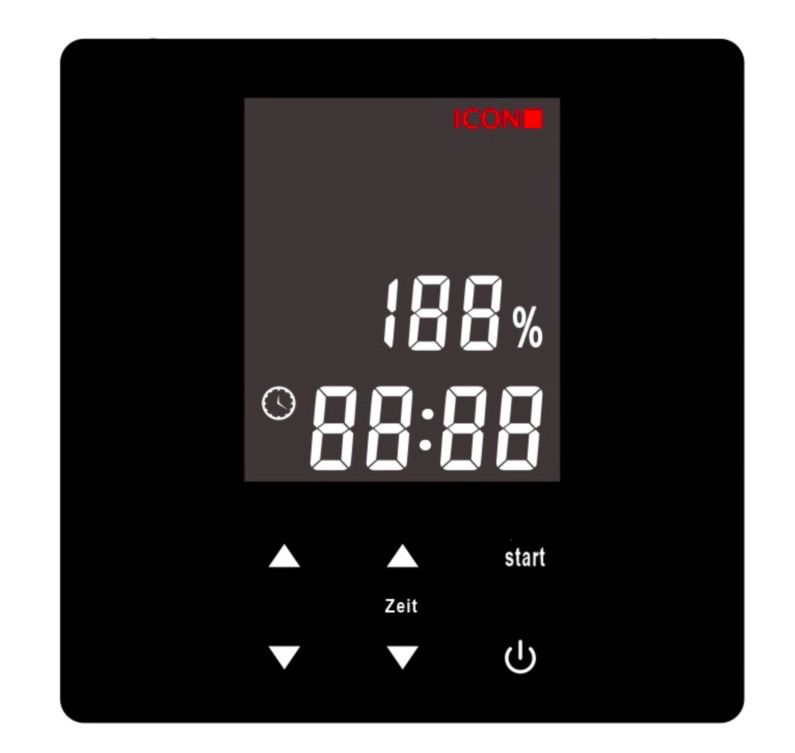 icon 1 Touch: Steuerung für 1 Infrarotstrahler in der Infrarotkabine oder Sauna, stufenloses Regeln der Tiefenwärmestrahler