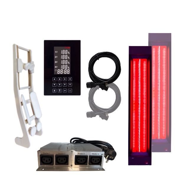 1x InfraROTmed CLASSIC 500W + 1x 750W + icon 4 Touch + Lehne HaLu