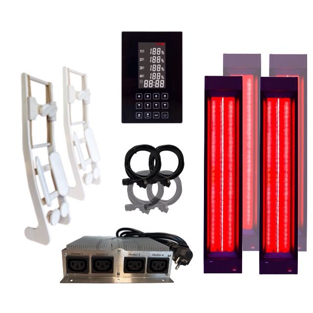 2x InfraROTmed CLASSIC 500W + 2x 750W + icon 4 Touch + 2x Lehne HaLu